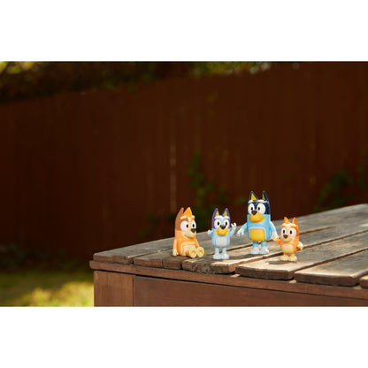 Bluey & Family 4 Pack of 2.5-3" Figures, Including Bluey, Bingo, Mum & Dad